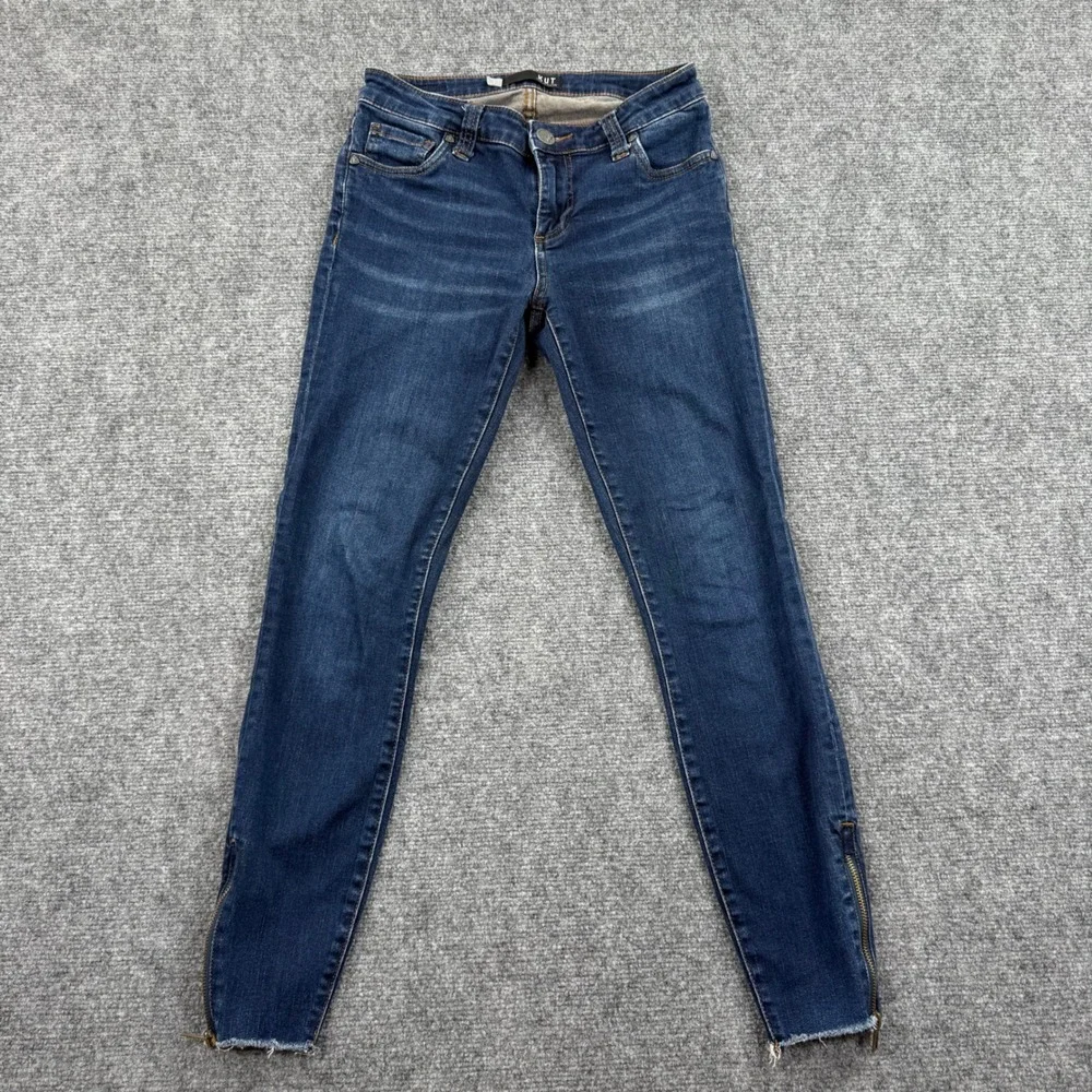 KUT from the Kloth Connie Jeans Size 2 Ankle Skinny Dark Wash Zip Ankle  Women's